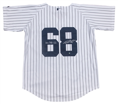 Dellin Betances Signed & "100 Mph Club" Inscribed New York Yankees Jersey (Steiner)